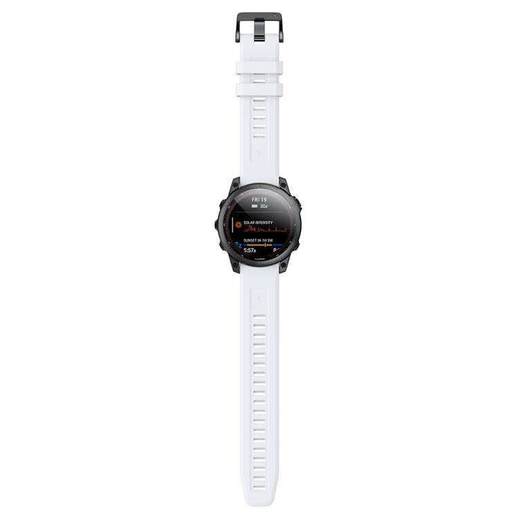 For Garmin QuickFit 22mm Kalebol Ladder Silicone Watch Band(White)