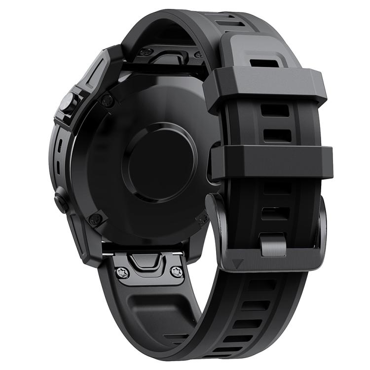 For Garmin QuickFit 26mm Kalebol Ladder Silicone Watch Band(Black) - free shipping - PMc TechLife - Order now!