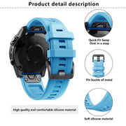 For Garmin QuickFit 22mm Kalebol Ladder Silicone Watch Band(White)