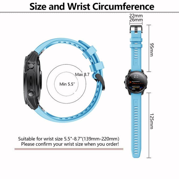 For Garmin QuickFit 22mm Kalebol Ladder Silicone Watch Band(White)