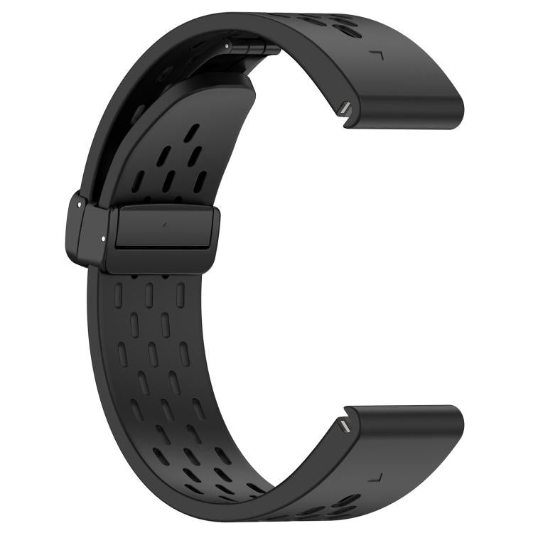 For Garmin QuickFit 20mm Kalebol Magnetic Buckle Silicone Watch Band(Black) - free shipping - PMc TechLife - Order now!