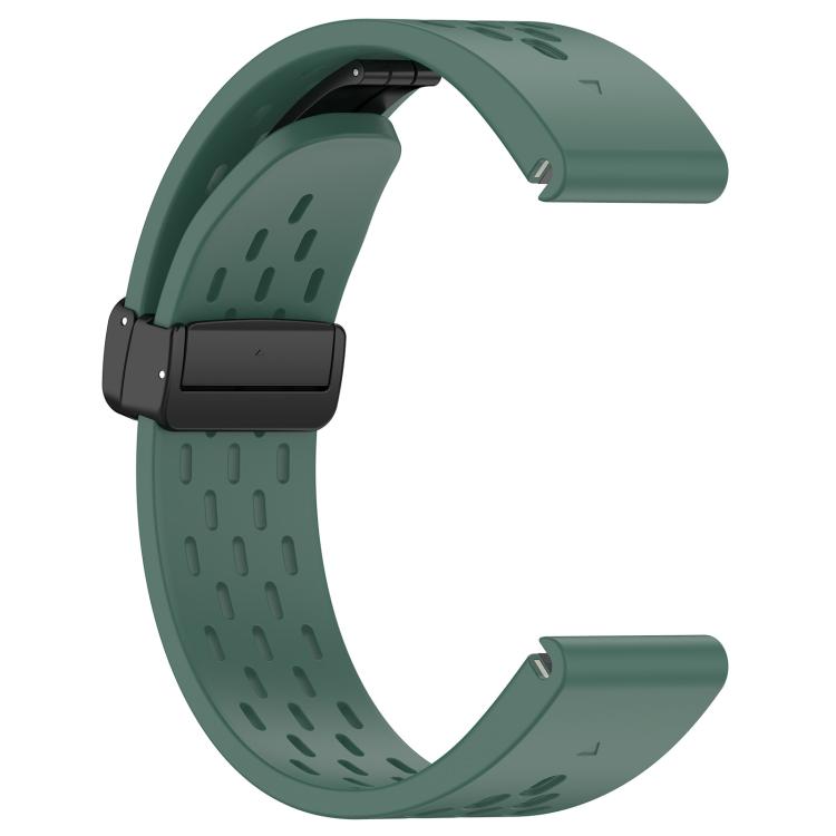 For Garmin QuickFit 26mm Kalebol Magnetic Buckle Silicone Watch Band(Dark Green) - free shipping - PMc TechLife - Order now!