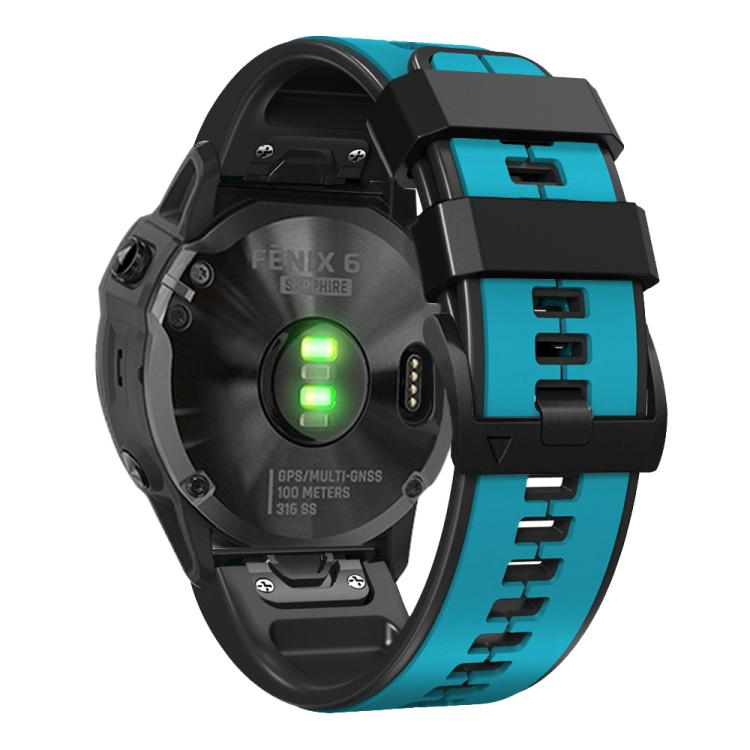 For Garmin QuickFit 22mm Kalebol Two-color Pin Silicone Watch Band(Sky Blue) - free shipping - PMc TechLife - Order now!