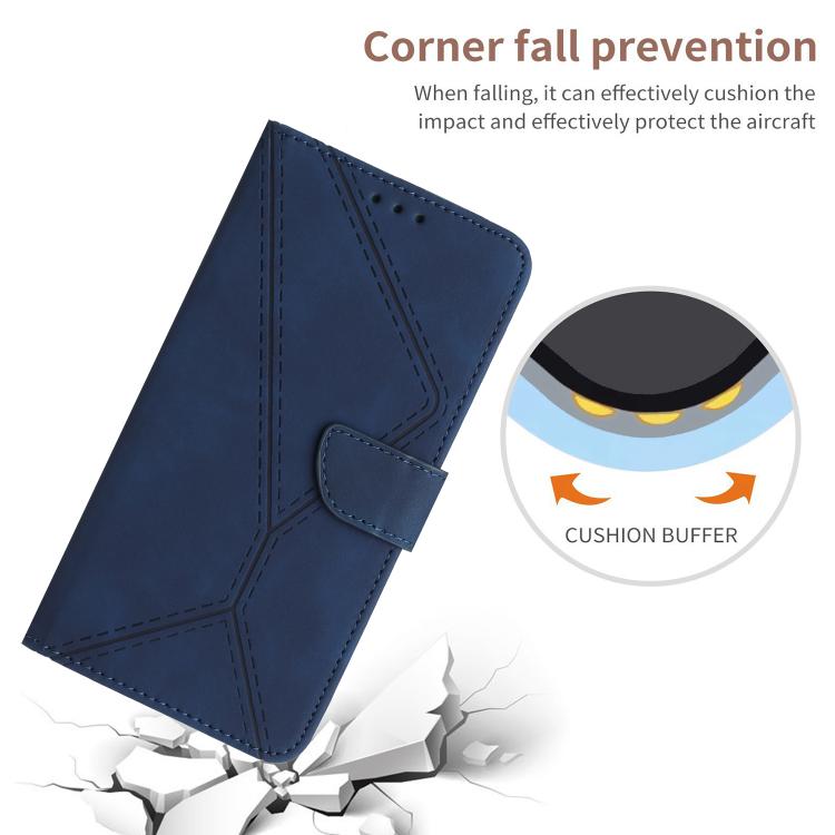 For Tecno Spark 40C Stitching Embossed Leather Phone Case(Blue) - free shipping - PMC Jewellery - Order now!