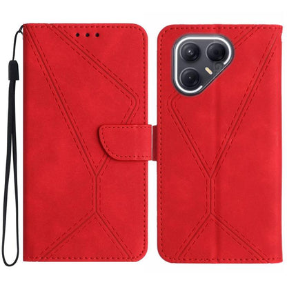 For Tecno Pova 7 5G Stitching Embossed Leather Phone Case(Red) - free shipping - PMC Jewellery - Order now!