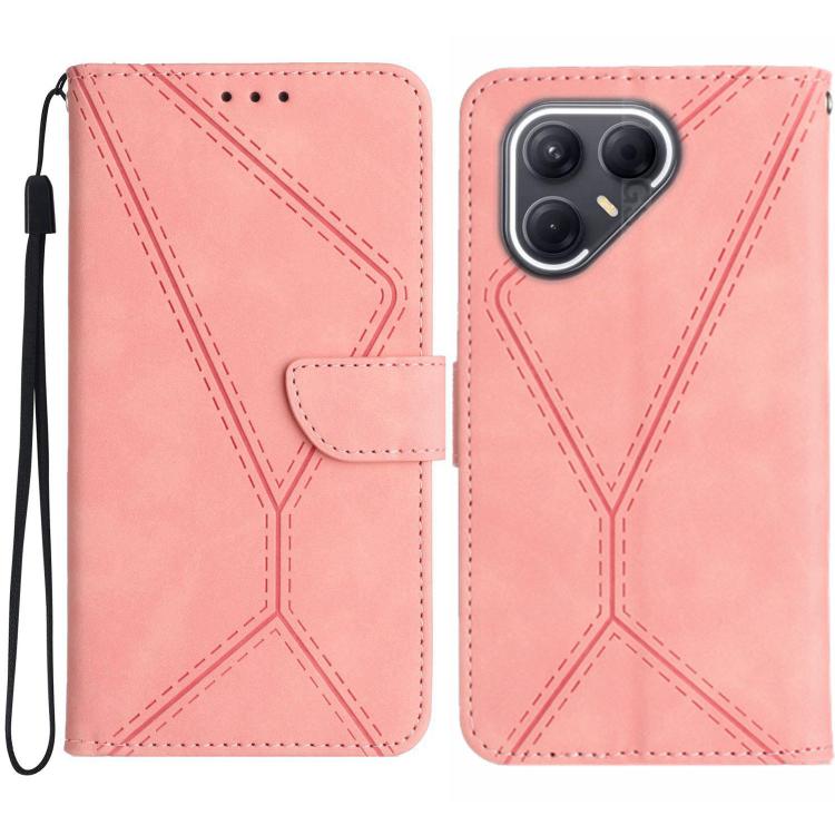 For Tecno Pova 7 5G Stitching Embossed Leather Phone Case(Pink) - free shipping - PMC Jewellery - Order now!