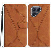 For Tecno Pova 7 5G Stitching Embossed Leather Phone Case(Brown)