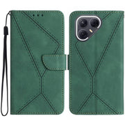 For Tecno Pova 7 5G Stitching Embossed Leather Phone Case(Green)