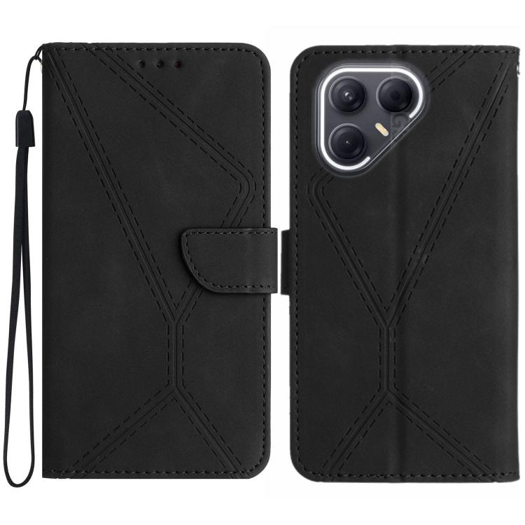For Tecno Pova 7 5G Stitching Embossed Leather Phone Case(Black) - free shipping - PMC Jewellery - Order now!