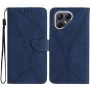 For Tecno Pova 7 5G Stitching Embossed Leather Phone Case(Blue)
