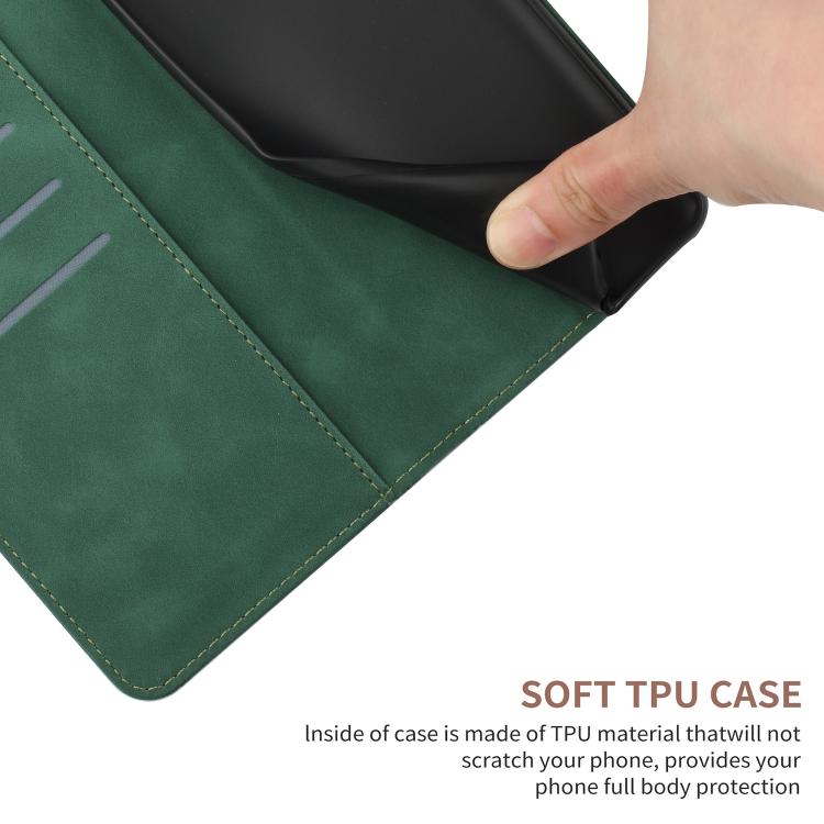 For Tecno Spark 40 Pro+ 4G Stitching Embossed Leather Phone Case(Green)