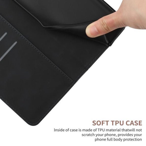 For Tecno Spark 40 Pro+ 4G Stitching Embossed Leather Phone Case(Black)