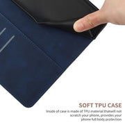 For Tecno Spark 40 Pro+ 4G Stitching Embossed Leather Phone Case(Blue)