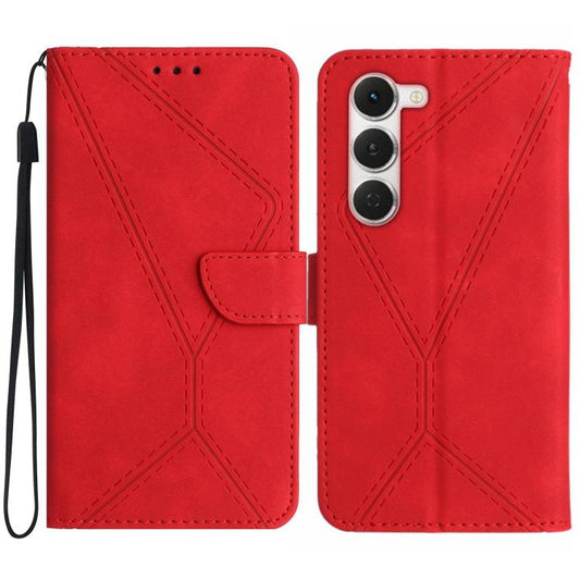 For Tecno Spark 40 Pro 4G Stitching Embossed Leather Phone Case(Red) - free shipping - PMC Jewellery - Order now!