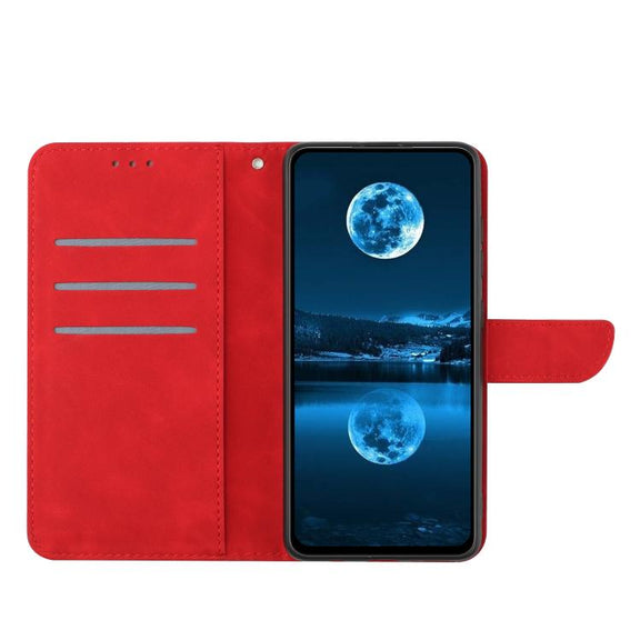 For Tecno Spark 40 Pro 4G Stitching Embossed Leather Phone Case(Red)