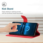 For Tecno Spark 40 Pro 4G Stitching Embossed Leather Phone Case(Red)