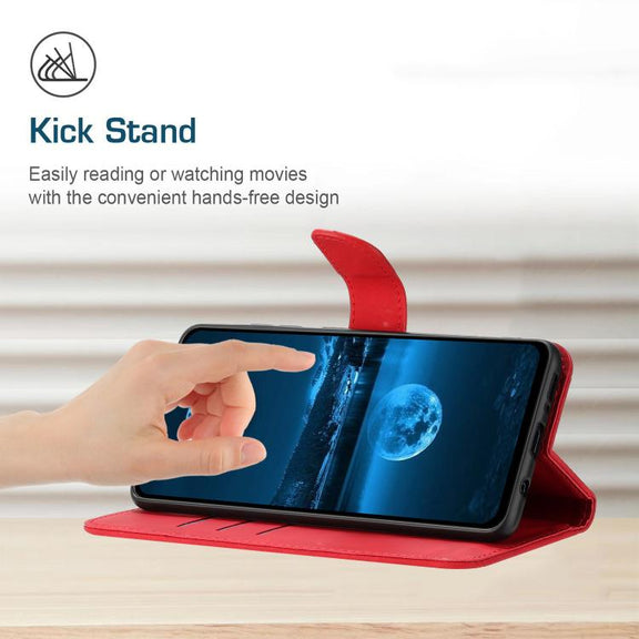 For Tecno Spark 40 Pro 4G Stitching Embossed Leather Phone Case(Red)