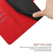 For Tecno Spark 40 Pro 4G Stitching Embossed Leather Phone Case(Red)