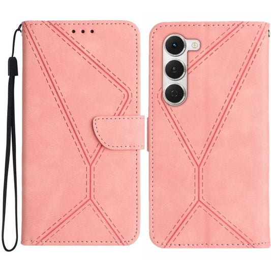 For Tecno Spark 40 Pro 4G Stitching Embossed Leather Phone Case(Pink) - free shipping - PMC Jewellery - Order now!