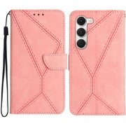 For Tecno Spark 40 Pro 4G Stitching Embossed Leather Phone Case(Pink)