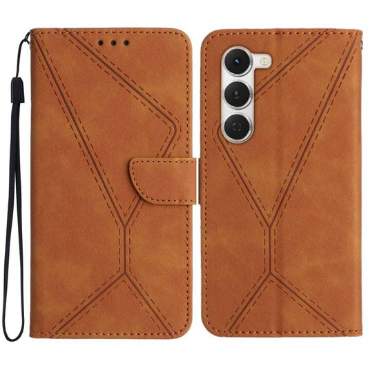 For Tecno Spark 40 Pro 4G Stitching Embossed Leather Phone Case(Brown) - free shipping - PMC Jewellery - Order now!