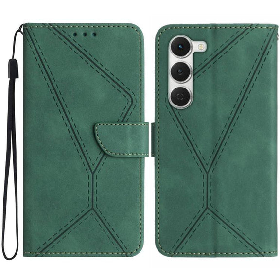 For Tecno Spark 40 Pro 4G Stitching Embossed Leather Phone Case(Green)