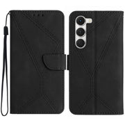 For Tecno Spark 40 Pro 4G Stitching Embossed Leather Phone Case(Black)
