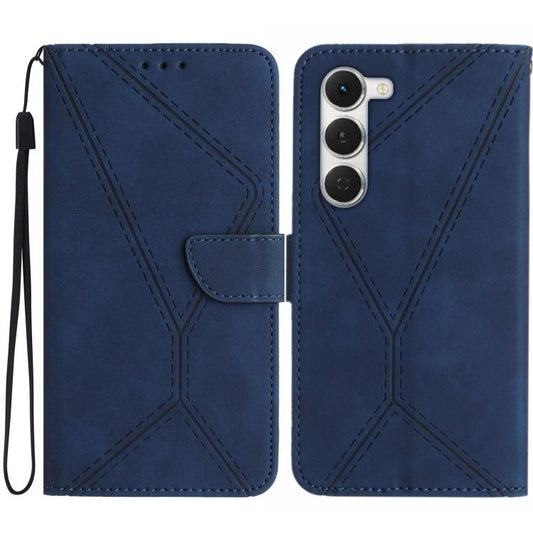 For Tecno Spark 40 Pro 4G Stitching Embossed Leather Phone Case(Blue) - free shipping - PMC Jewellery - Order now!