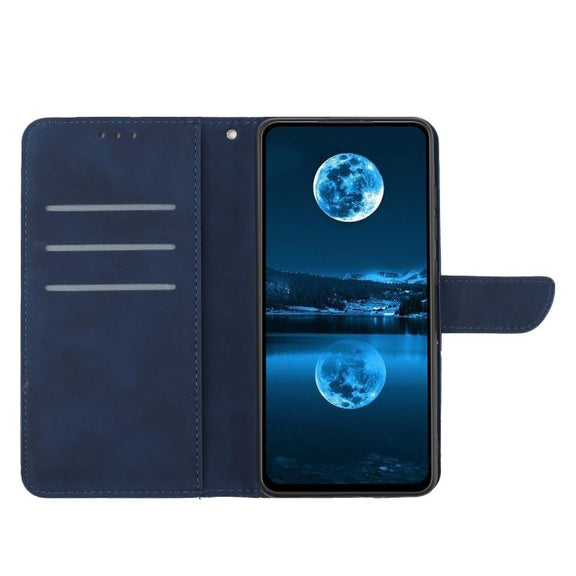For Tecno Spark 40 Pro 4G Stitching Embossed Leather Phone Case(Blue)