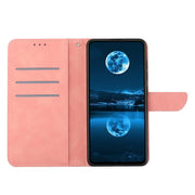 For Tecno Spark 40 4G Stitching Embossed Leather Phone Case(Pink)
