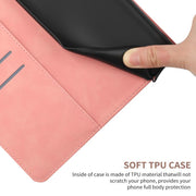 For Tecno Spark 40 4G Stitching Embossed Leather Phone Case(Pink)