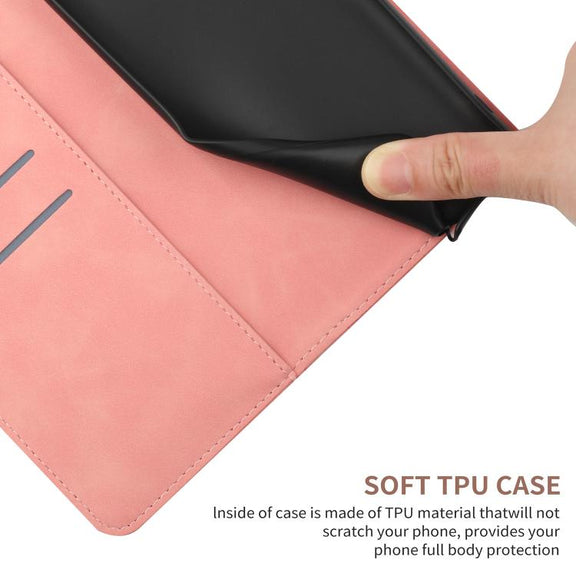 For Tecno Spark 40 4G Stitching Embossed Leather Phone Case(Pink)