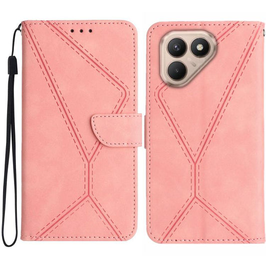 For Tecno Pova 7 4G Stitching Embossed Leather Phone Case(Pink) - free shipping - PMC Jewellery - Order now!