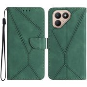 For Tecno Pova 7 4G Stitching Embossed Leather Phone Case(Green)
