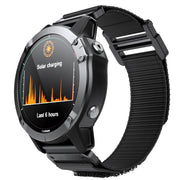 For Garmin QuickFit 26mm Kalebol Loop Nylon Buckle Watch Band(Black)
