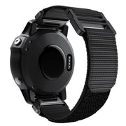 For Garmin QuickFit 26mm Kalebol Loop Nylon Buckle Watch Band(Black)