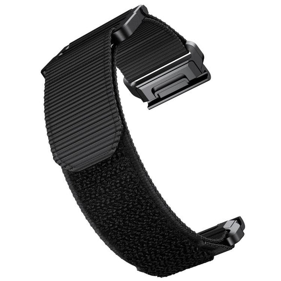 For Garmin QuickFit 26mm Kalebol Loop Nylon Buckle Watch Band(Black)