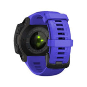 For Garmin Instinct 22mm Kalebol Steel Buckle Silicone Watch Band(Royal Blue)