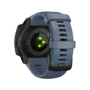 For Garmin Instinct 22mm Kalebol Steel Buckle Silicone Watch Band(Navy Blue)