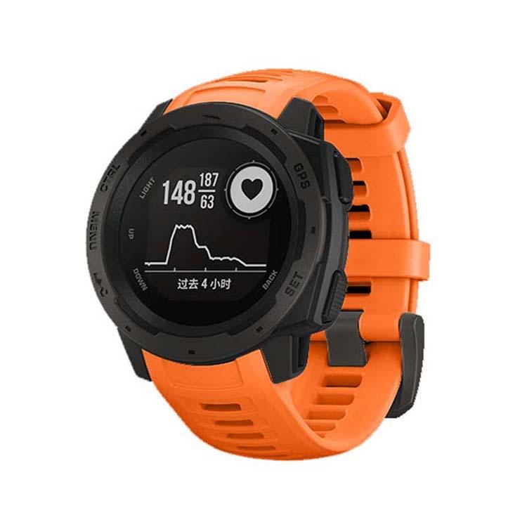 For Garmin Instinct 22mm Kalebol Steel Buckle Silicone Watch Band(Orange) - free shipping - PMc TechLife - Order now!