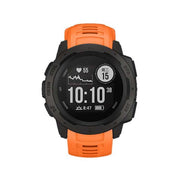 For Garmin Instinct 22mm Kalebol Steel Buckle Silicone Watch Band(Orange)
