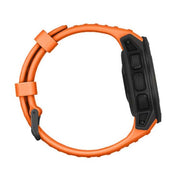 For Garmin Instinct 22mm Kalebol Steel Buckle Silicone Watch Band(Orange)