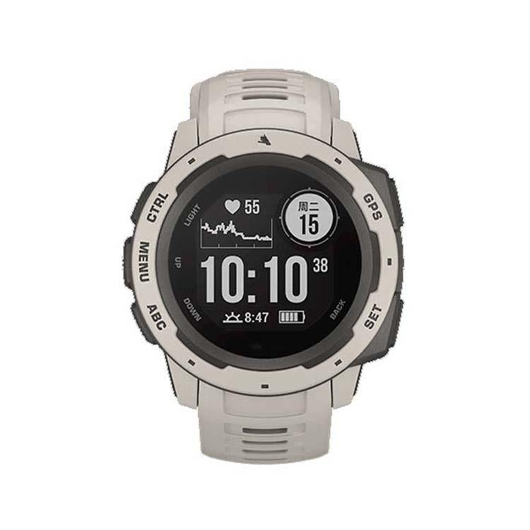 For Garmin Instinct 22mm Kalebol Steel Buckle Silicone Watch Band(Tundra White)