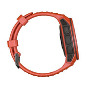 For Garmin Instinct 22mm Kalebol Steel Buckle Silicone Watch Band(Flame Red)