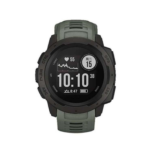 For Garmin Instinct 22mm Kalebol Steel Buckle Silicone Watch Band(Army Green)