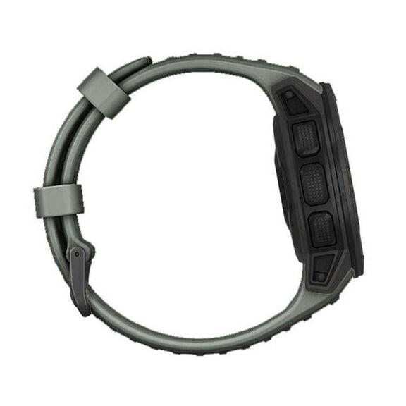 For Garmin Instinct 22mm Kalebol Steel Buckle Silicone Watch Band(Army Green)