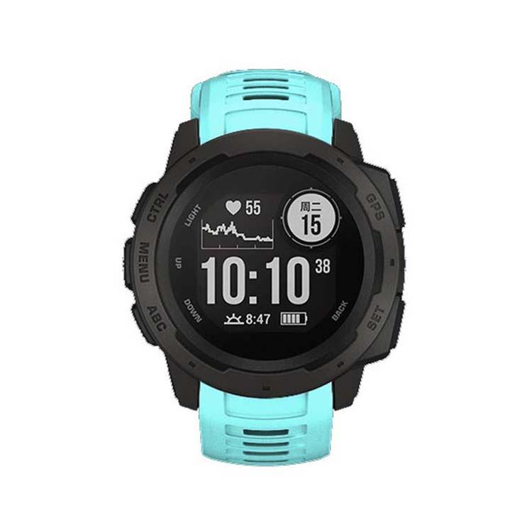 For Garmin Instinct 22mm Kalebol Steel Buckle Silicone Watch Band(Teal)