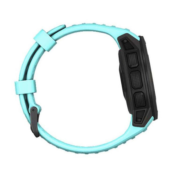 For Garmin Instinct 22mm Kalebol Steel Buckle Silicone Watch Band(Teal)