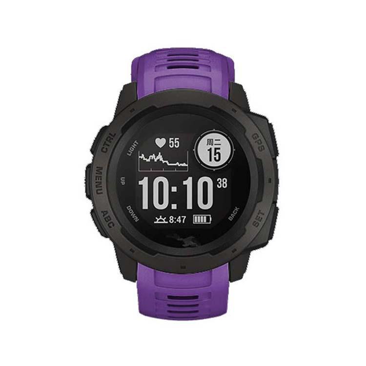 For Garmin Instinct 22mm Kalebol Steel Buckle Silicone Watch Band(Purple)