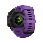For Garmin Instinct 22mm Kalebol Steel Buckle Silicone Watch Band(Purple)
